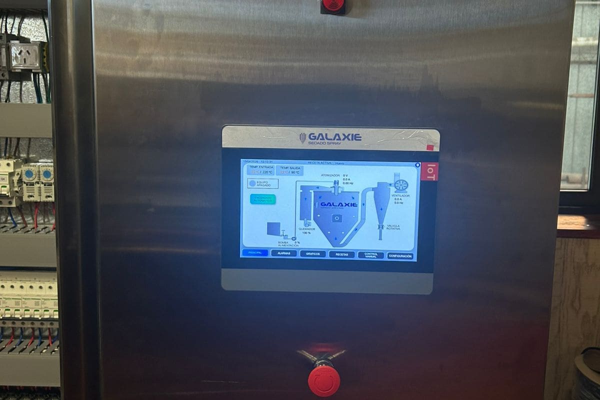 Tablero de control de equipo de secado spray